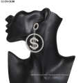 Exaggerated Personality Dollar Rhinestone Earrings Female Fashion Fashion Alloy Jewelry